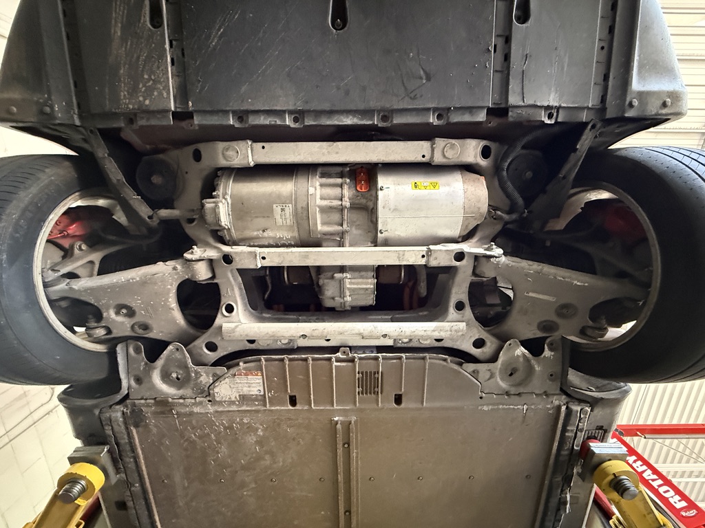 Tesla Model S Large Drive Unit Assembly showing coolant seal location - Tesla Heroes repair service in Plano TX
